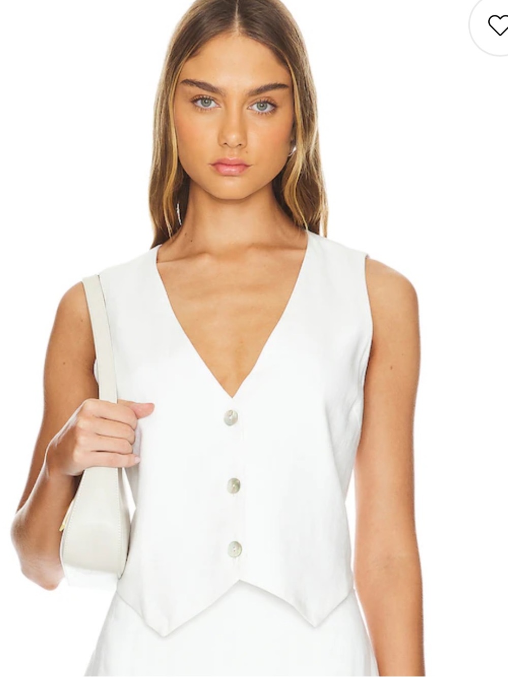 Show Me Your MuMu linen blend button up vest